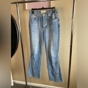 We The Free Womens Wide Leg Flares W/Buttons‎ Denim Jeans Size 27